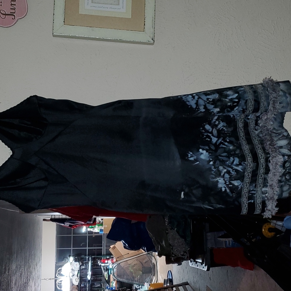 Hand painted classic slip dress